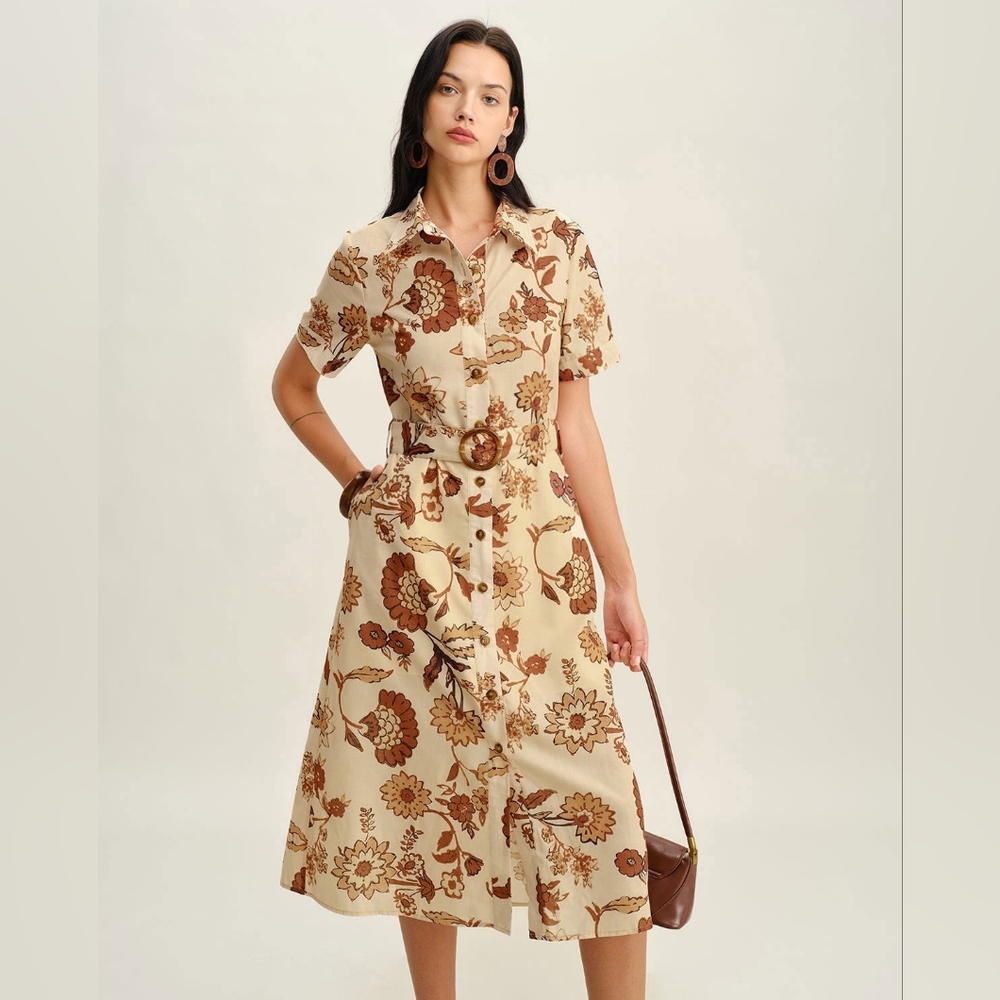 Sezane Raquel Midi Dress - Picture 2 of 11